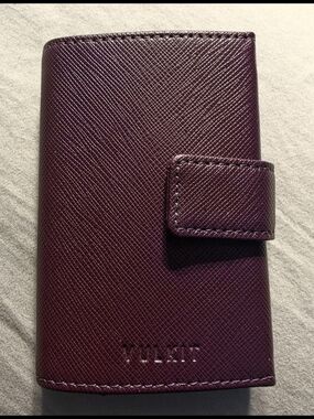 Plum Vulkit Leather Wallet